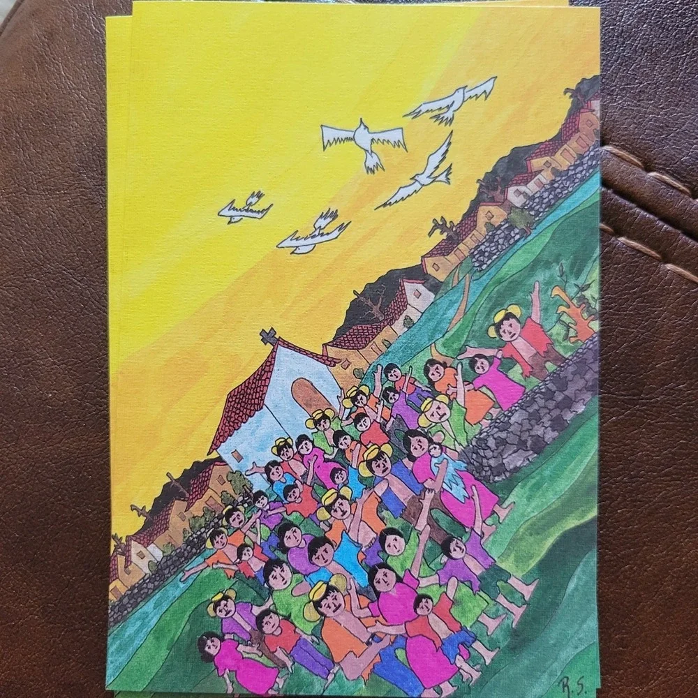 Vtg Latin America Mayan Aztec Inspirational Greetings Cards World Peace (27)